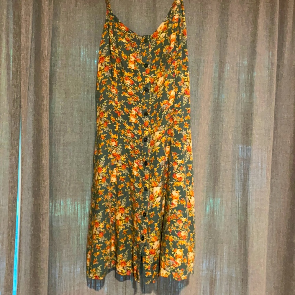 Adjustable floral mini dress
